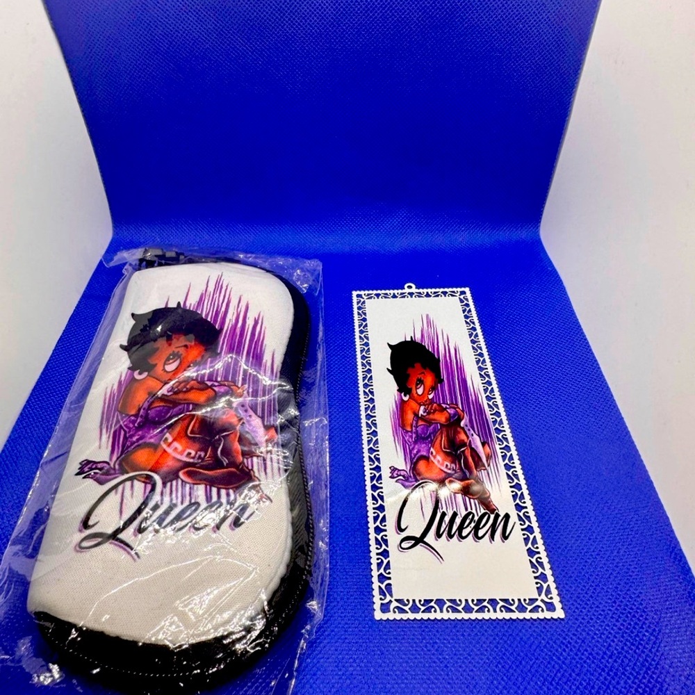 African American Betty Boop  eyeglass case and bookmarker